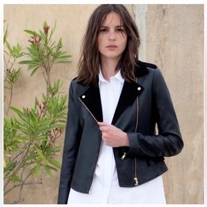 Sezane Janis leather jacket 36